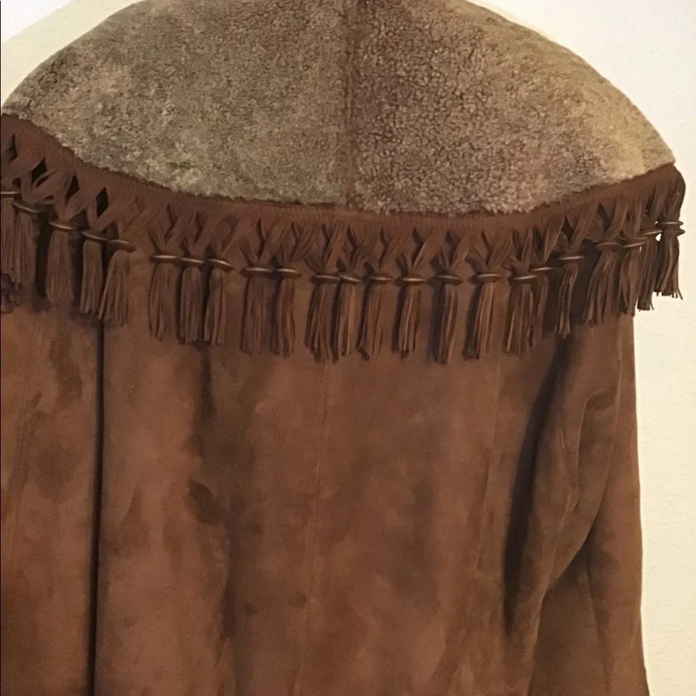 Christian for Nanak brown leather/shearling jacket